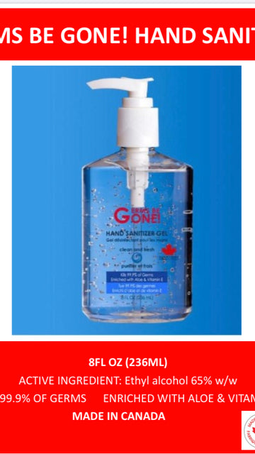 Germs Be Gone Hand Sanitizer 8oz (24 bottles)