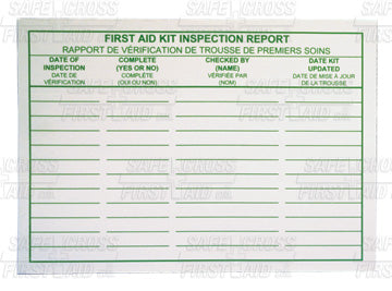 1st Aid Kit Inspection Cards (25)