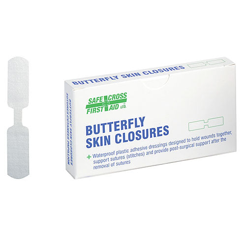 Butterfly Skin Closures, Assorted, 10/Box