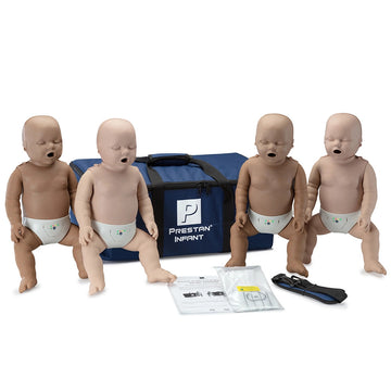 Prestan® Professional Infant Diversity Kit CPR Training Manikins 4-Pack, 2 Dark & 2 Medium Skin