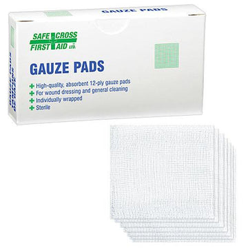 Gauze Pads, 5.1 x 5.1 cm, Sterile, 6