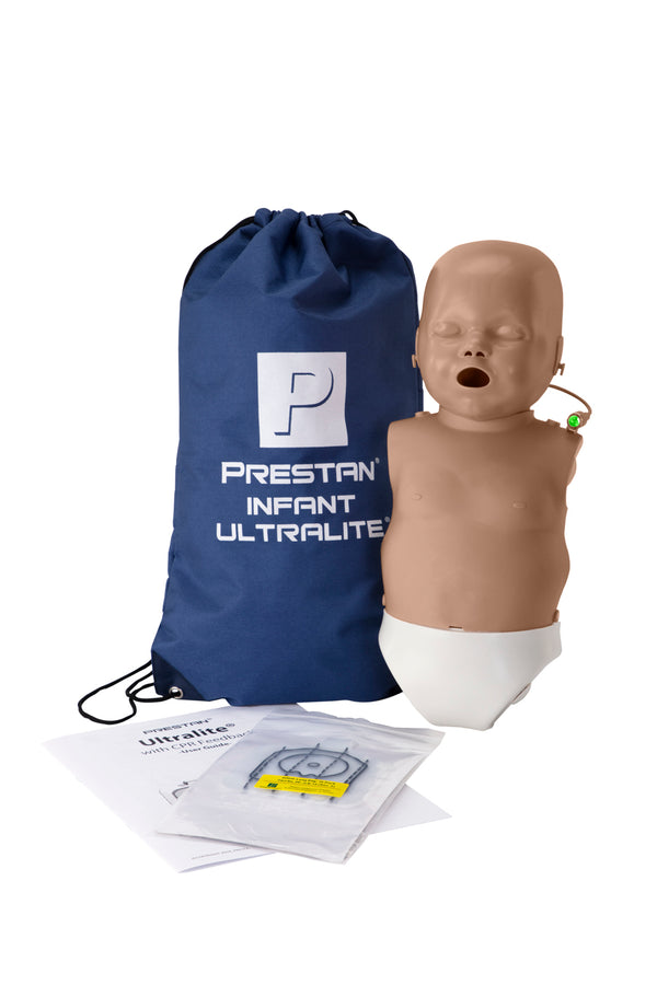 PRESTAN Infant Ultralite® Manikin, Single with CPR Feedback, Dark Skin