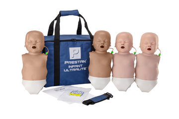 PRESTAN Infant Ultralite® Manikin, 4-pack with CPR Feedback, 2 Medium & 2 Dark Skin