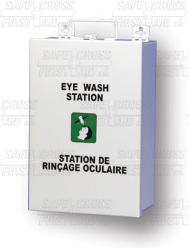 Eye Wash Metal Station Empty w/Eye Wash Label