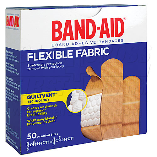 Band-Aid Brand, Fabric Bandages, Assorted, 50