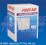 Non-Adherent Absorbant Pads 3"x4" (100)