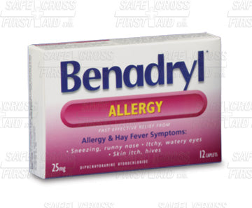 Benadryl Caplets (12 per pack)