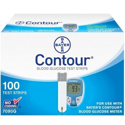 Contour Blood Glucose Test Strips 100