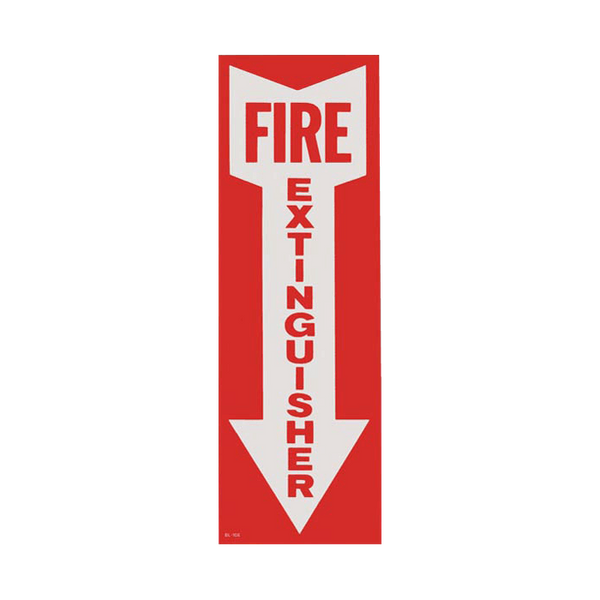 Fire Extinguisher Decal 4"x12" Self-Adhesive
