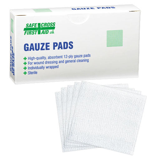 Gauze Pads, 7.6 x 7.6 cm, Sterile, 6