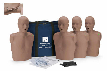 Professional Adult Jaw Thrust Manikin, 4-Pack Dark Skin