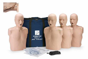 Professional Adult Jaw Thrust Manikin, 4-Pack Medium Skin