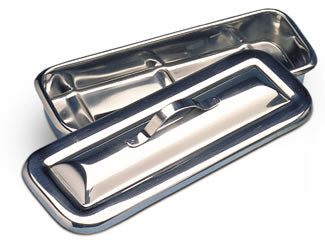 Stainless Steel Tray with Lid 3" x 8.5"